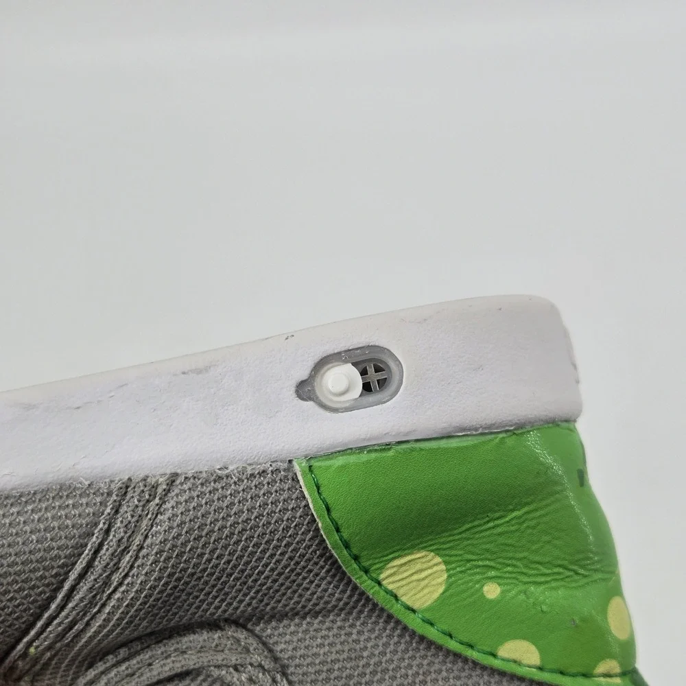 ikiki Oliver the Dragon Squeaky Wide Toe Box Grey Green Toddler Shoes Sneaker 5